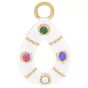 Ciondolo a goccia 16x10 mm - Acciaio inossidabile 304L dorato