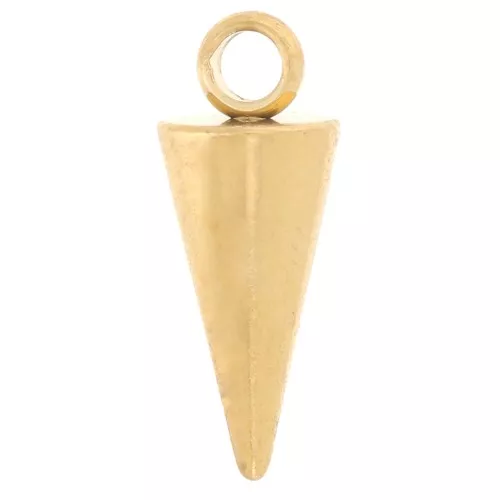 Ciondolo a cono - 12,5x5 mm - Acciaio inossidabile 304L dorato x1