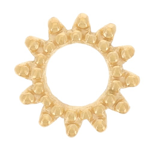 Elemento sole 8 mm - acciaio inox 304L dorato x1