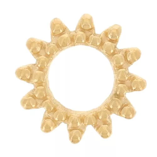 Elemento sole 8 mm - acciaio inox 304L dorato x1