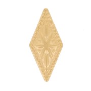 Elemento rombo da incollare 8x4 mm - acciaio inox 304L dorato x1