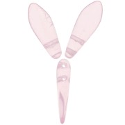 Daghe in vetro 5x16 mm - Rosaline x50