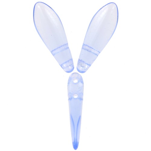 Daghe in vetro 5x16 mm - Light Sapphire x50