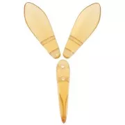 Daghe in vetro 5x16 mm - Topazio x50