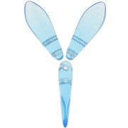 Daghe in vetro 5x16 mm - Acquamarina x50