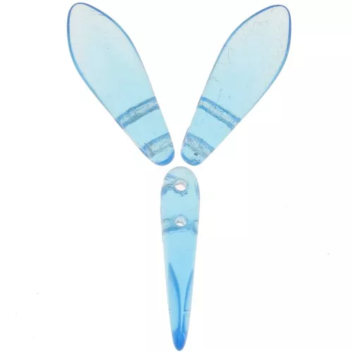 Daghe in vetro 5x16 mm - Acquamarina x50