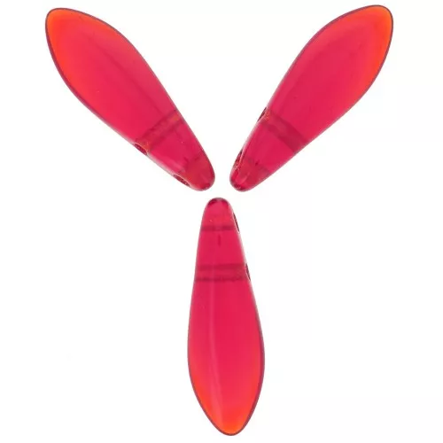 Daghe in vetro 5x16 mm - Siam Ruby x50