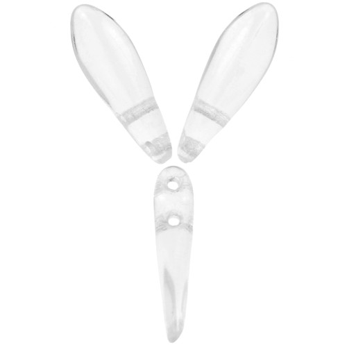 Daghe in vetro 5x16 mm - Crystal x50