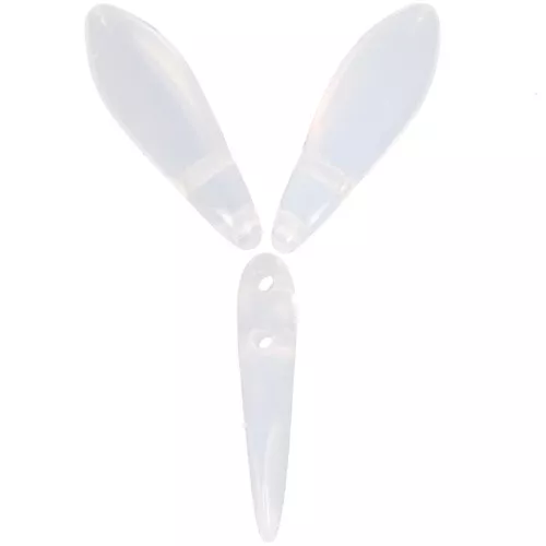 Daghe di vetro 5x16 mm - Milky White x50