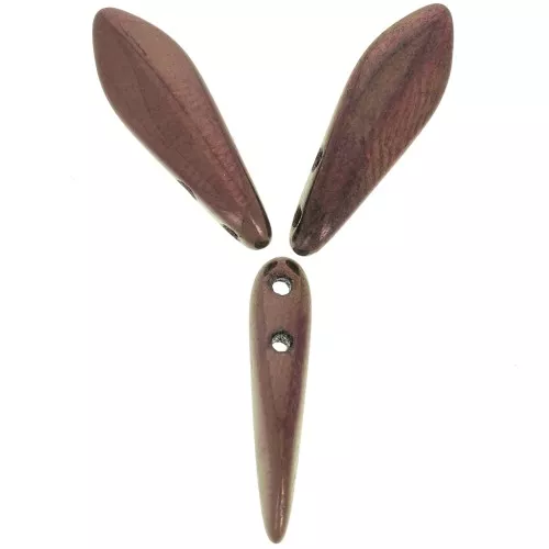 Daghe in vetro 5x16 mm - Bronzo scuro x50