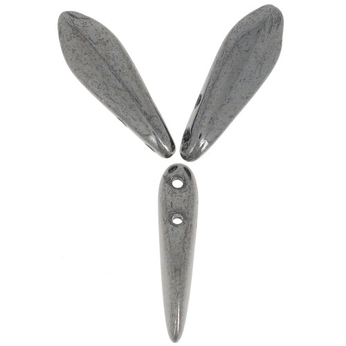 Daghe in vetro 5x16 mm - Ematite x50