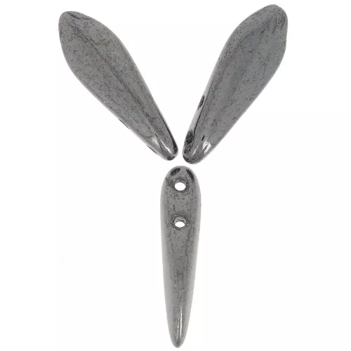 Daghe in vetro 5x16 mm - Ematite x50