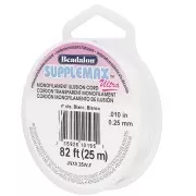 Filo di nylon invisibile - illusion cord Supplemax Ultra 0,25 mm - Bianco x25m