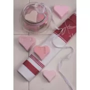 Set di 5 stampi per sapone - Cuori - Trasparente x1