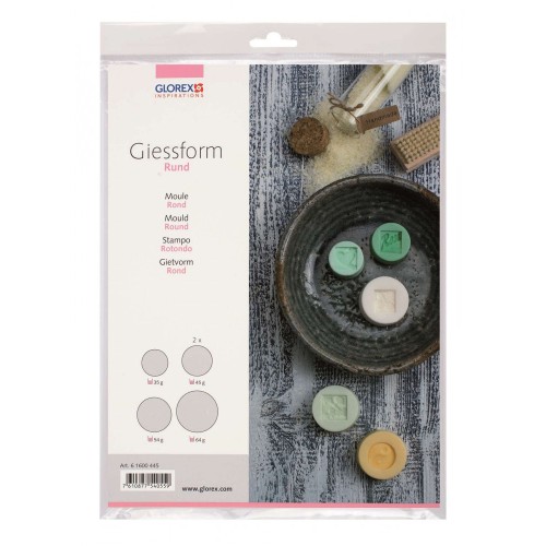 Set di 5 stampi per sapone - Rotondo - Trasparente x1