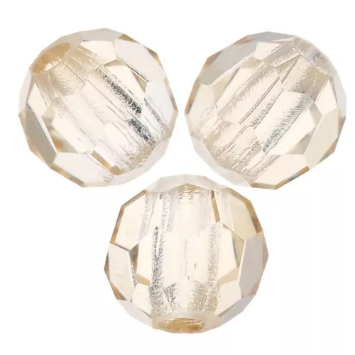Perline sfaccettate rotonde di cristallo Preciosa 3mm - Crystal Honey x20