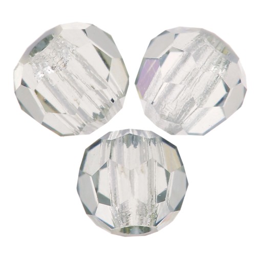 Perline sfaccettate rotonde di cristallo Preciosa 3mm - Crystal Lagoon x20