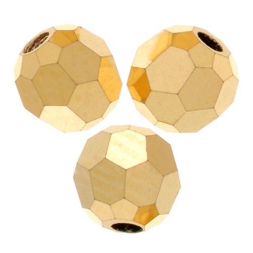 Perline sfaccettate rotonde di cristallo Preciosa 3mm - Crystal Aurum Full x20