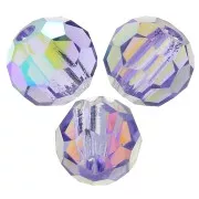 Perline sfaccettate rotonde di cristallo Preciosa 3mm - Tanzanite AB x20