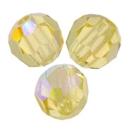 Perline sfaccettate rotonde di cristallo Preciosa 3mm - Jonquil AB x20|raw }}