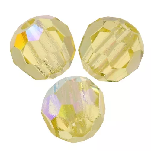 Perline sfaccettate rotonde di cristallo Preciosa 3mm - Jonquil AB x20