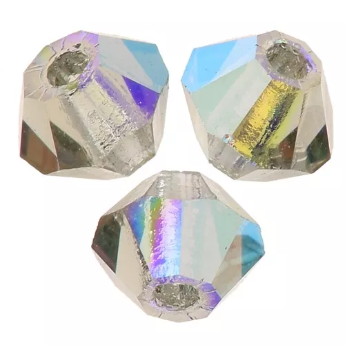 Biconi Preciosa 3 mm - MC Bead Rondell - Black Diamond Glitter x30