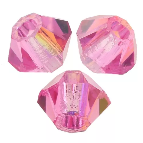 Biconi Preciosa 3 mm - MC Bead Rondell - Rose Glitter x30