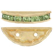 Rondella Mezza-Luna mm. 20x9 dorata Peridot x1