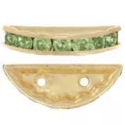 Rondella Mezza-Luna mm. 20x9 dorata Peridot x1