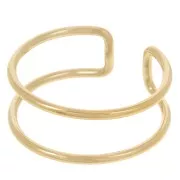 Doppio anello regolabile - Misura 54-57 - Gold filled x1