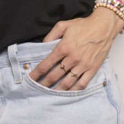 Anello luna - misura 51 - Gold filled x1