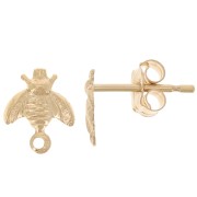 Orecchini perno 7,5x6 mm con anello chiuso - Gold filled x2|raw }}