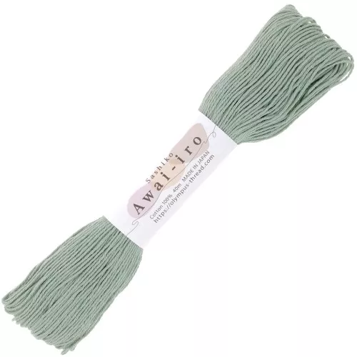 Filo da ricamo per la tecnica giapponese Sashiko - Olympus - Tè verde x40m