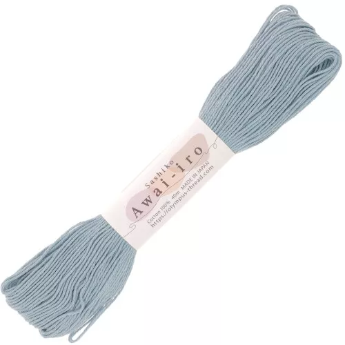 Filo da ricamo giapponese Sashiko - Olympus - Blu fumé x40m