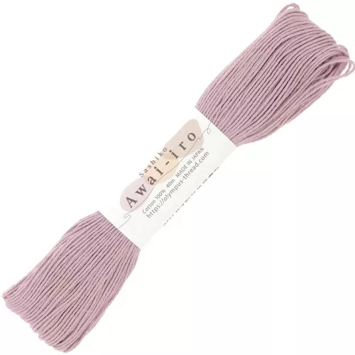 Filo da ricamo per la tecnica giapponese Sashiko - Olympus - Rosa cipria x40m