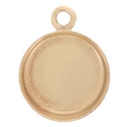 Pendente rotondo per cabochon a base piatta 5 mm - Gold filled ( x1|raw }}