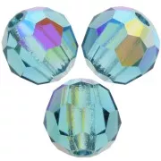 Perle sfaccettate rotonde Preciosa - Round Bead 4 mm - Indicolite AB x20