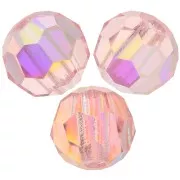 Perle sfaccettate rotonde Preciosa - Round Bead 4 mm -  Light Rose AB x20