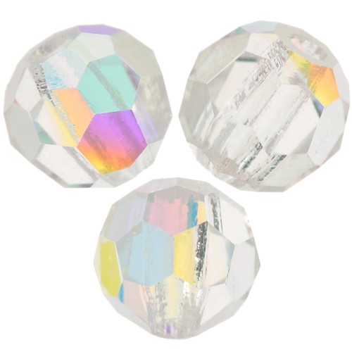 Perle sfaccettate rotonde Preciosa - Round Bead 4 mm  Crystal AB x20