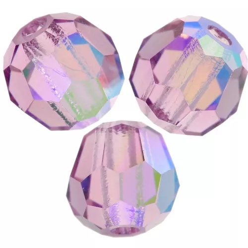 Perle sfaccettate rotonde Preciosa - Round Bead 4 mm Light Amethyst AB x20