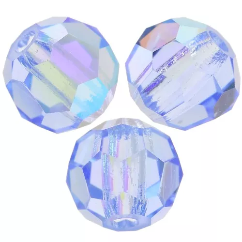 Perle sfaccettate rotonde Preciosa - Round Bead 4 mm Light Sapphire AB x20