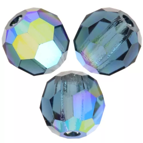 Perle sfaccettate rotonde Preciosa - Round Bead 4 mm Montana AB x20