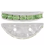 Rondella Mezza-Luna mm. 20x9 argentata Peridot x1