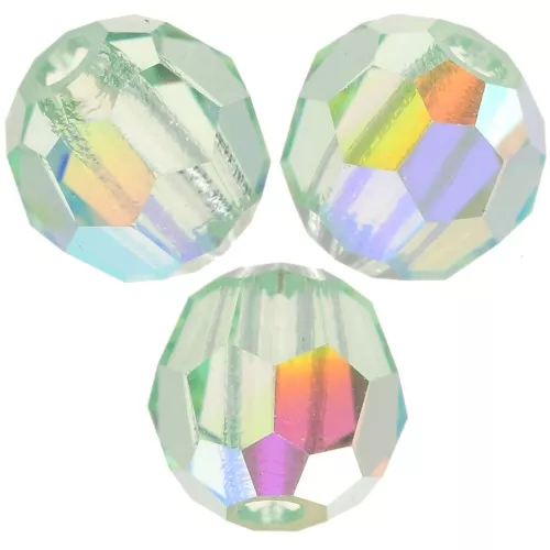 Perle sfaccettate rotonde Preciosa - Round Bead 4 mm Chrysolite AB x20