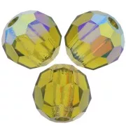 Perle sfaccettate rotonde Preciosa - Round Bead 4 mm Olivine AB x20
