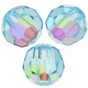 Perle sfaccettate rotonde Preciosa - Round Bead 4 mm  Aqua Bohemica AB x20