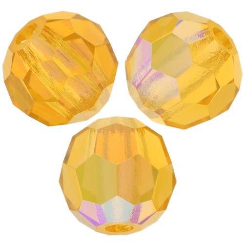 Perle sfaccettate rotonde Preciosa - Round Bead 4 mm -Topaz AB x20