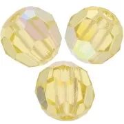 Perle sfaccettate rotonde Preciosa - Round Bead 4 mm -Jonquil AB x20