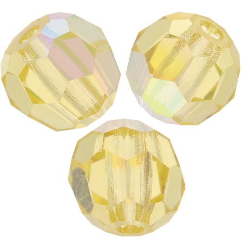 Perle sfaccettate rotonde Preciosa - Round Bead 4 mm -Jonquil AB x20