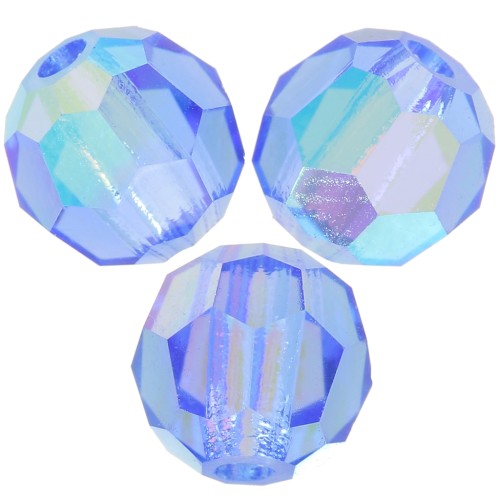Perle sfaccettate rotonde Preciosa - Round Bead 4 mm - Sapphire AB x20